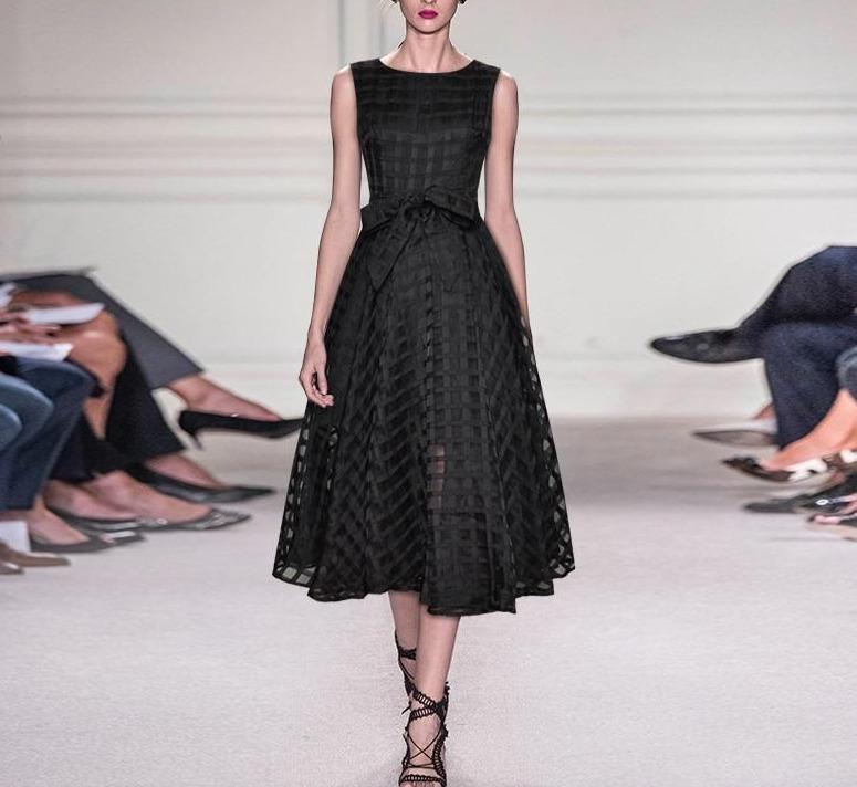 Vintage Černé Plesové Šaty