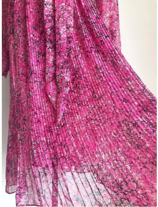 Vintage Růžové Květinové Slavnostní Šaty