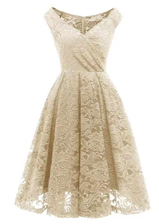 Vintage Večerní Šaty V Barvě Ivory