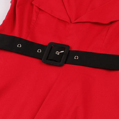 Vintage Rockabilly Červené Večerní Šaty
