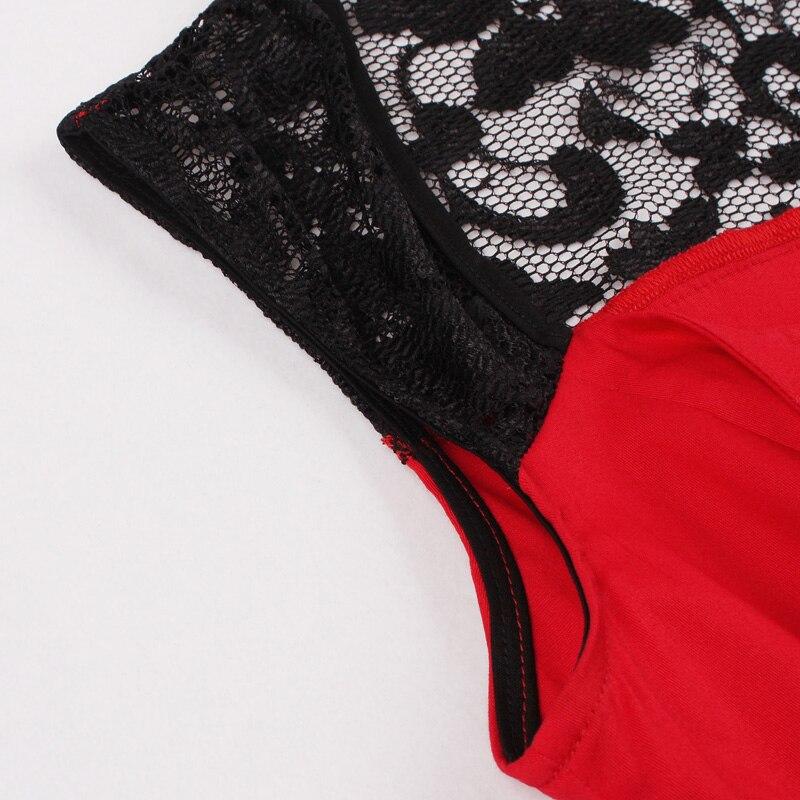 Vintage Rockabilly Červené Večerní Šaty