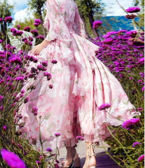 Vintage Růžové Krajkové Šaty