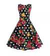 Vintage Námořnické Polka Dot Květiny Rozšířené Šaty