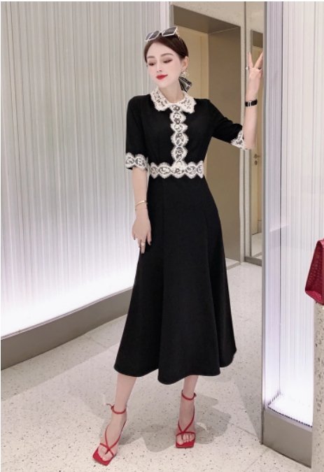 Vintage Černé Pouzdrové Šaty