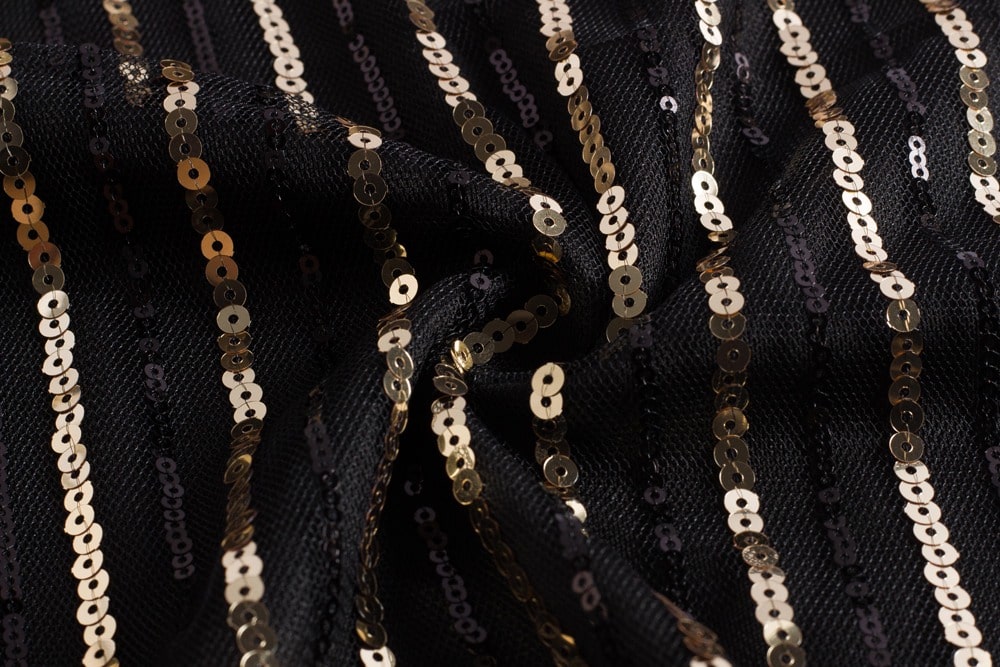 Černozlaté Krátké Šaty Gatsby