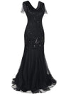 Dlouhé Černé Šaty Haute Couture Gatsby
