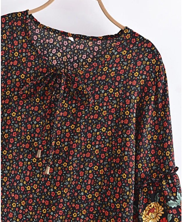 Černé Hippie Šaty Ze 70. Let