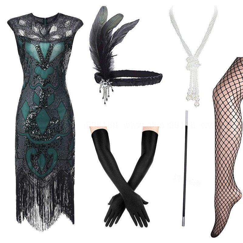 Zelené Šaty Inspirované 20. Lety