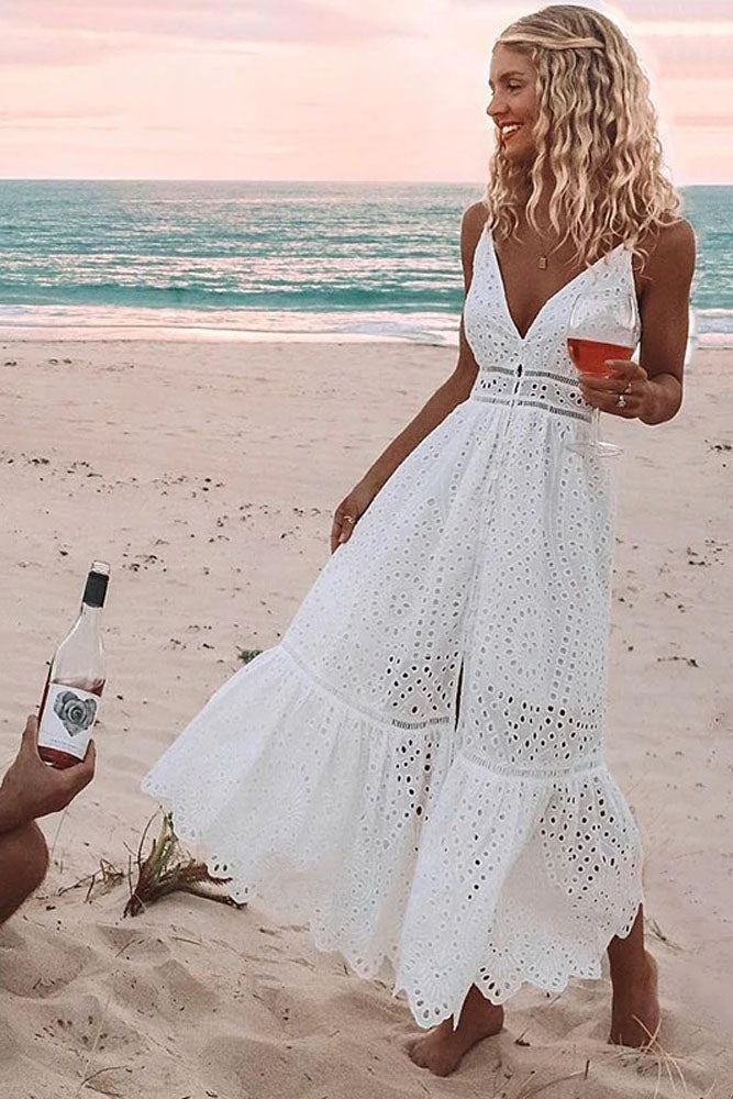 Dlouhé Vintage Krajkové Šaty