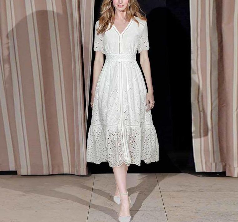 Bílé Vintage Svatební Šaty