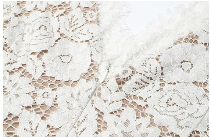 Vintage Bílé Krajkové Svatební Šaty