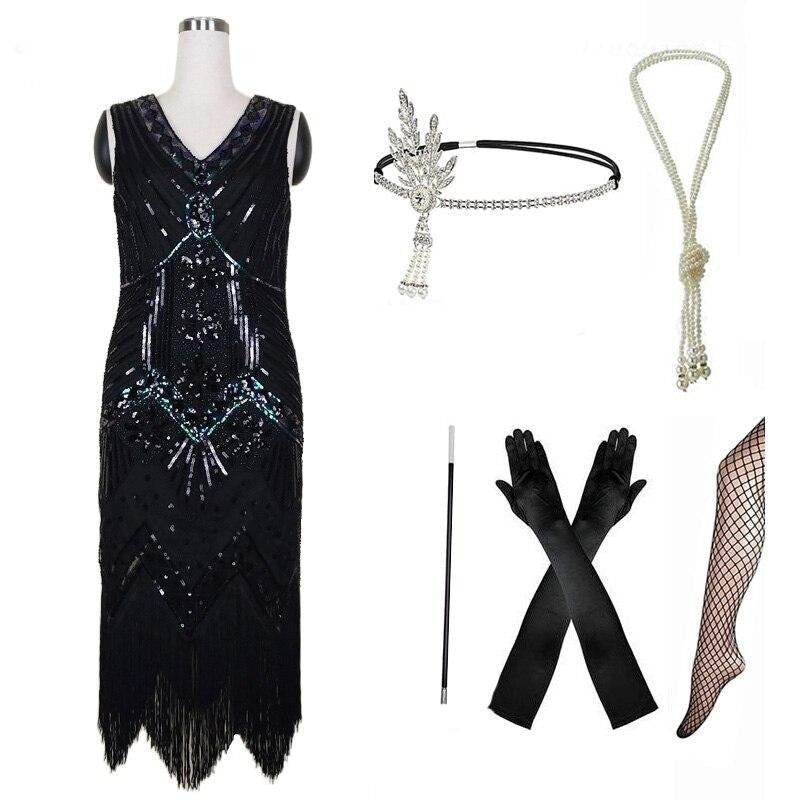 Černé Retro Šaty 20. Let