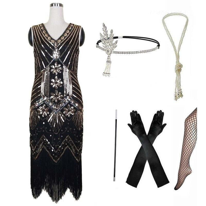 Zlaté Retro Šaty 20. Let