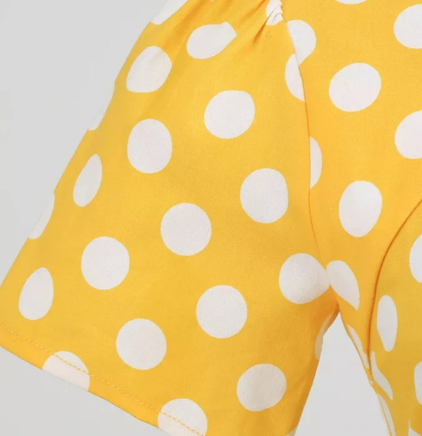 Šaty Ve Stylu 50. Let Vintage Novinky Žlutá