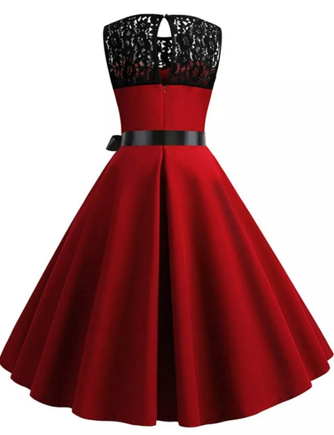 Šaty Ve Stylu 60. Let Pro Ženy Vínové Barvy