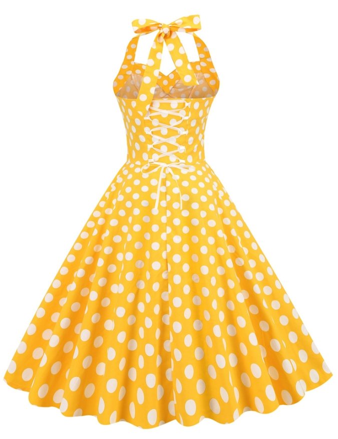 Swingové Šaty 50. Let S Odhaleným Ramenem