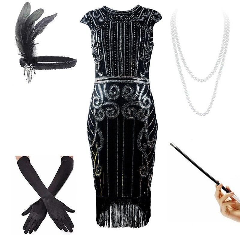 Černé Šaty S Nízkým Pasem Z 20. Let