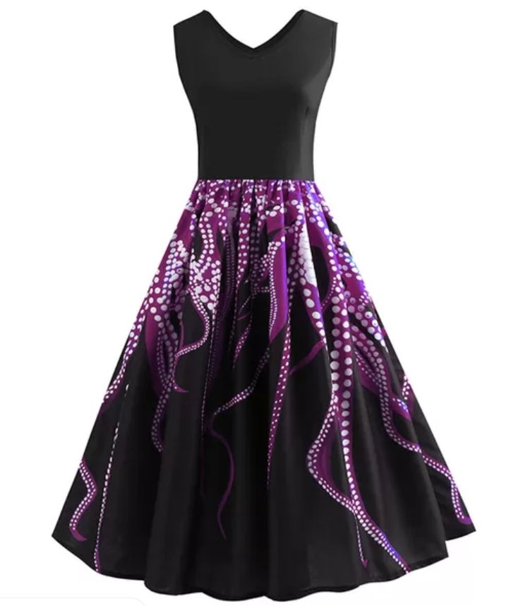 Vintage Šaty Bez Rukávů A-Line