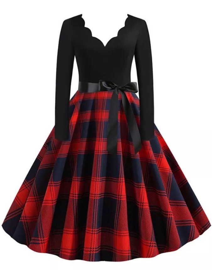 Vintage Podzimní Tunikové Šaty