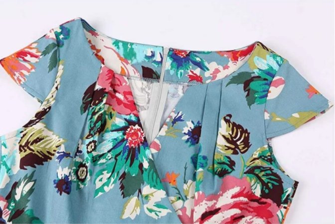 Vintage Květinové Tunikové Šaty