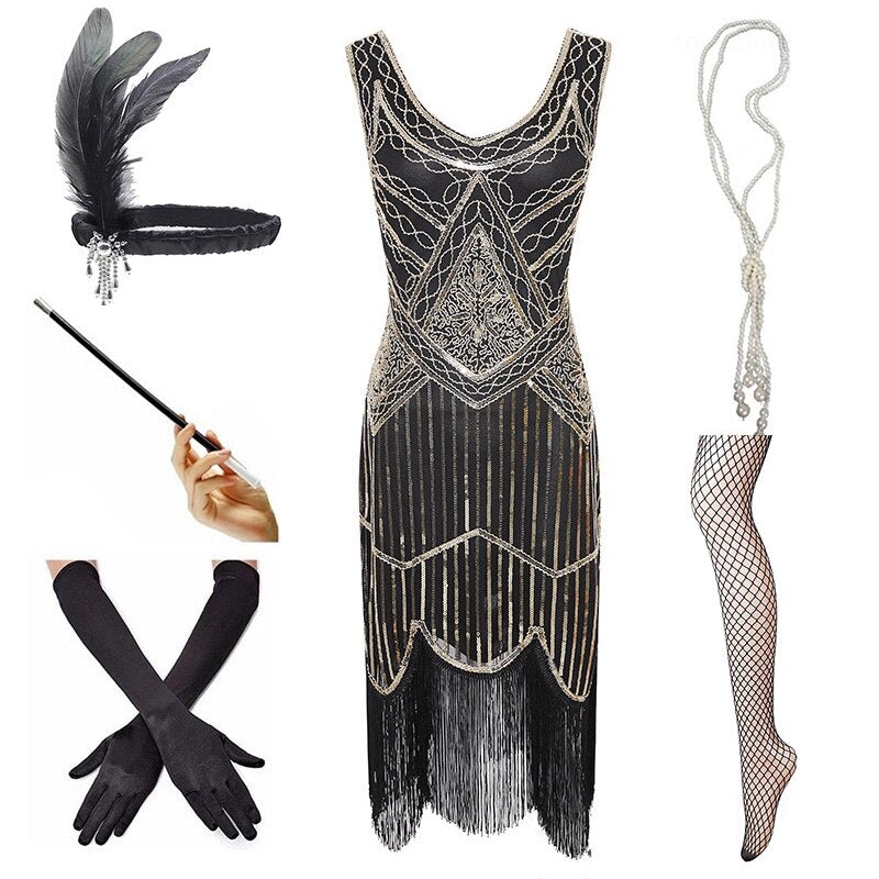 Vintage Zlaté Šaty Z Roku 1920