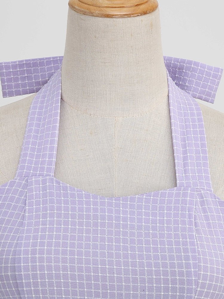 Vintage Fialové Šaty Z Roku 1950