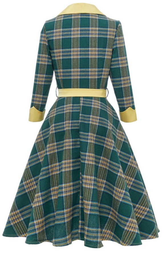 Vintage 3/4 Pruhované Šaty