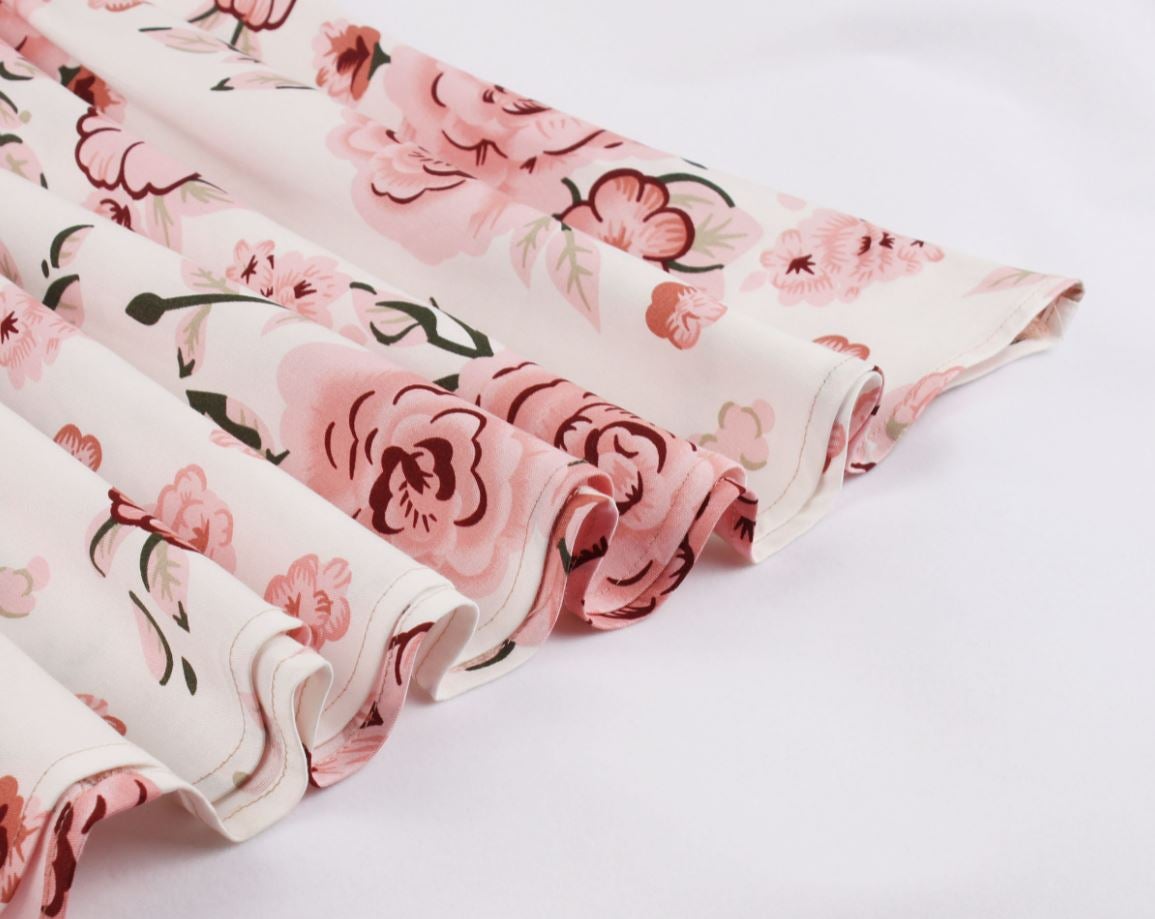 Vintage Růžové Šaty 50. Let Větší Velikosti