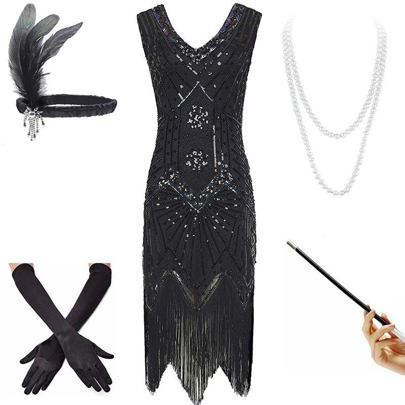 Vintage Šaty Z 20. Let Černé