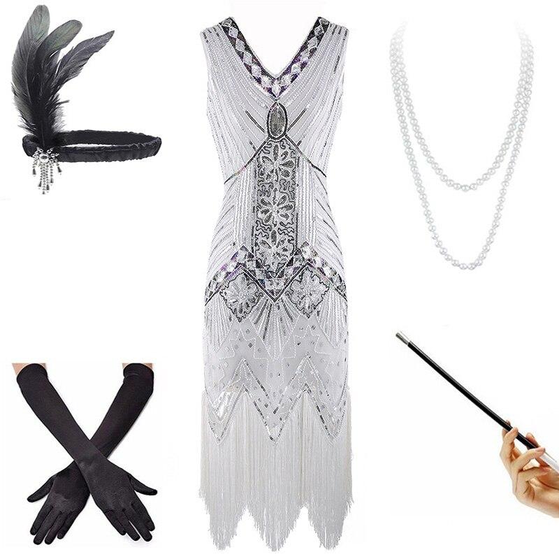 Vintage Bílé Šaty Z 20. Let