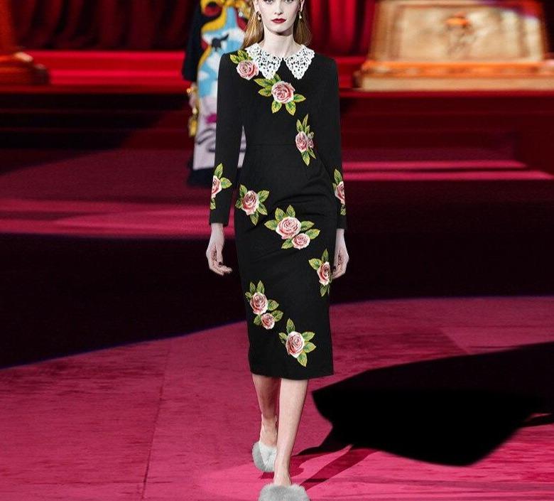 Vintage Šaty 40. Let Velké Růže