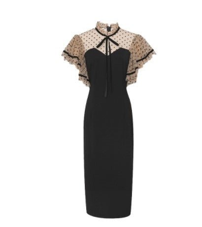 Vintage Černé Šaty S Vysokým Pasem Ze 40. Let