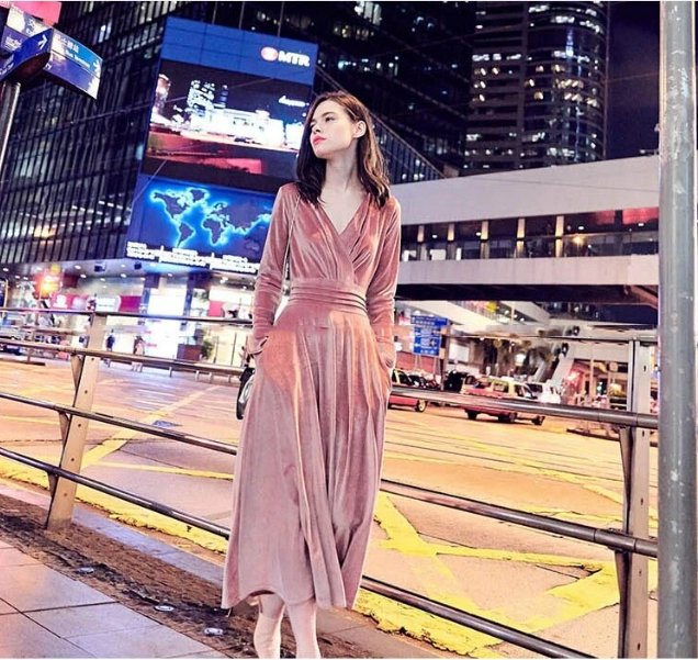 Vintage 40s Obyčejné Šaty Růžové