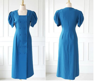Royal Blue Vintage Šaty