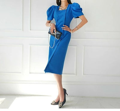 Royal Blue Vintage Šaty