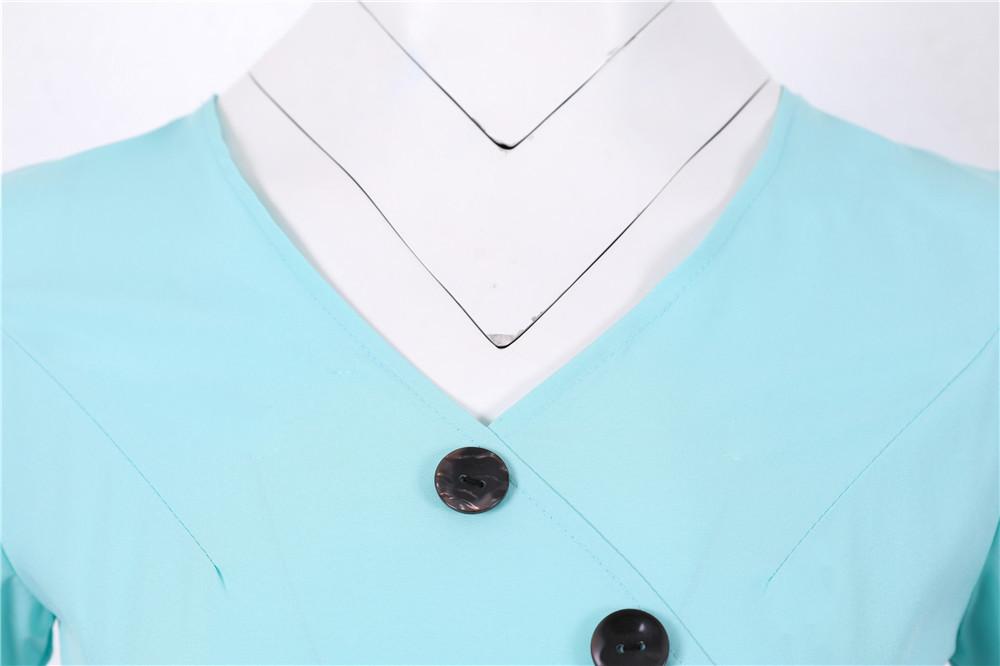 Vintage Šaty Knoflíky Modré