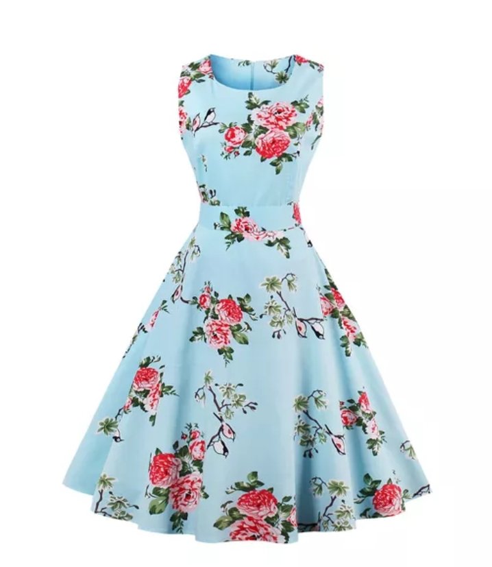 Vintage Elegantní Retro Krásné Šaty Z Růží