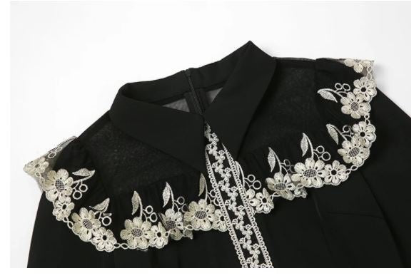 Vintage Šaty S Límečkem Black Peter Pan