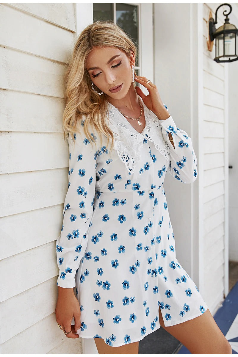 Vintage Šaty S Límečkem Peter Pan