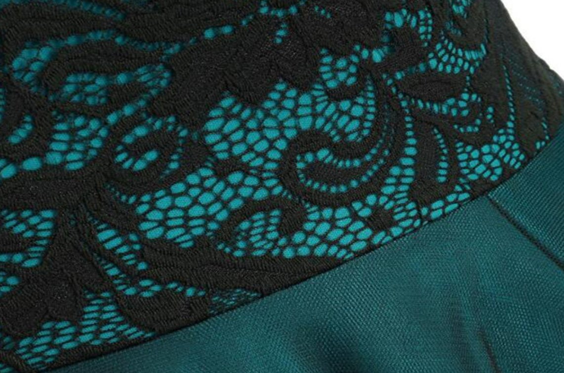 Vintage Zelené Krajkové Šaty Z 50. Let