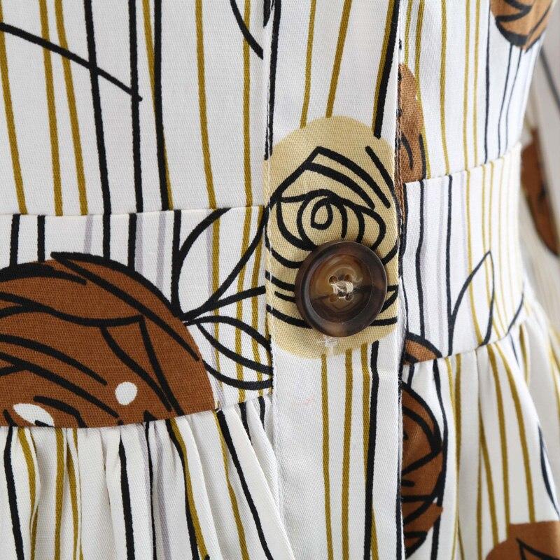 Vintage Kreslené Šaty Bez Rukávů