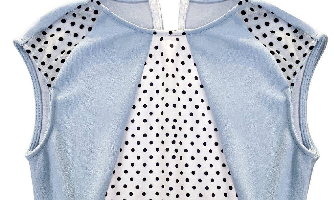 Dámské Vintage Šaty S Modrými Puntíky