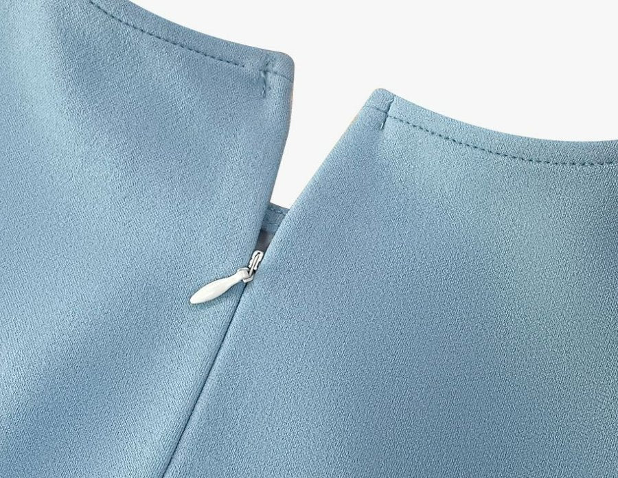 Dámské Vintage Šaty S Modrými Puntíky