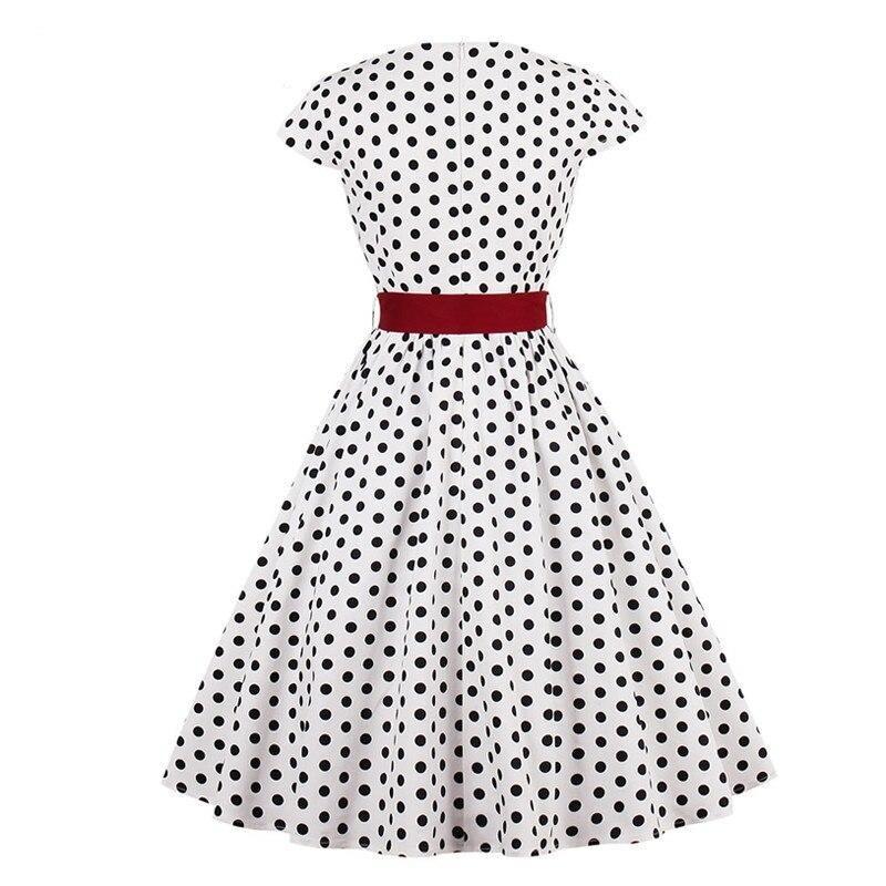 Vintage Šaty S Bílým Páskem Velké Velikosti