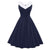 Velké Vintage Šaty Elegantní Límec Navy