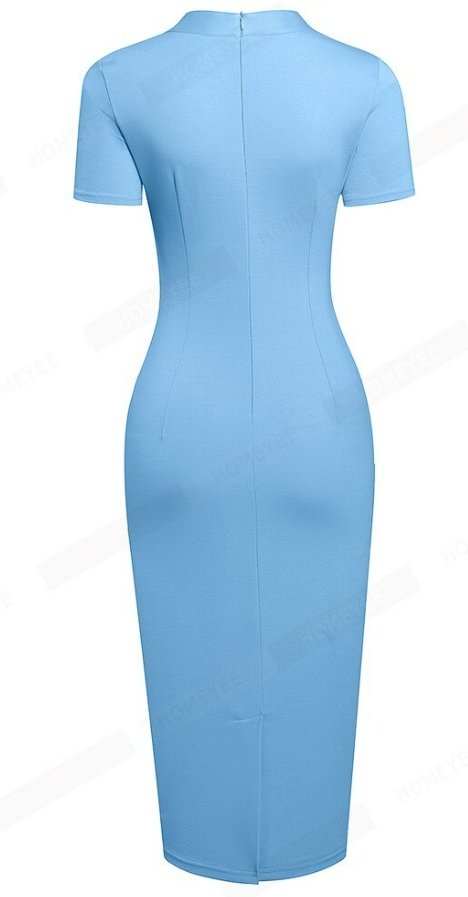 Vintage Modré Denní Šaty