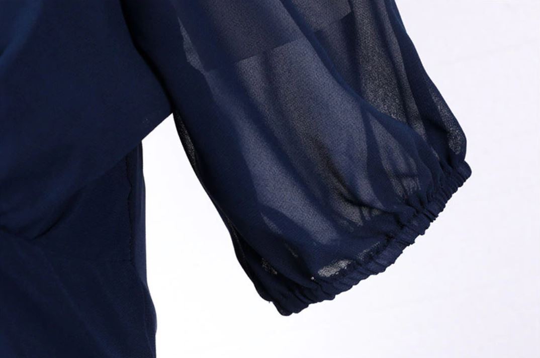 Vintage Dlouhé Modré Šaty Z 50. Let