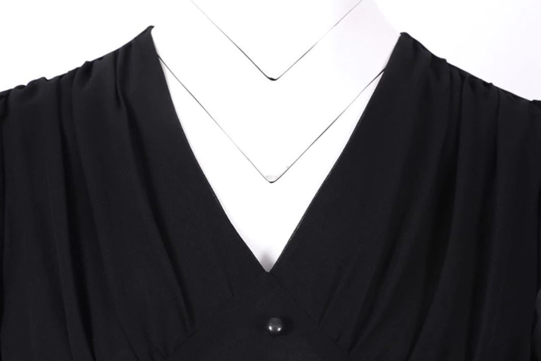 Vintage Dlouhé Černé Šaty Z 50. Let