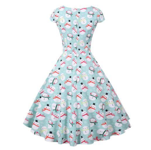 Vintage Vánoční Šaty Plus Velikosti Nebe