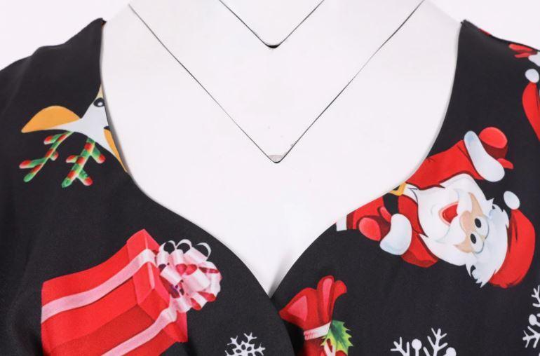 Velké Vintage Vánoční Šaty Černé